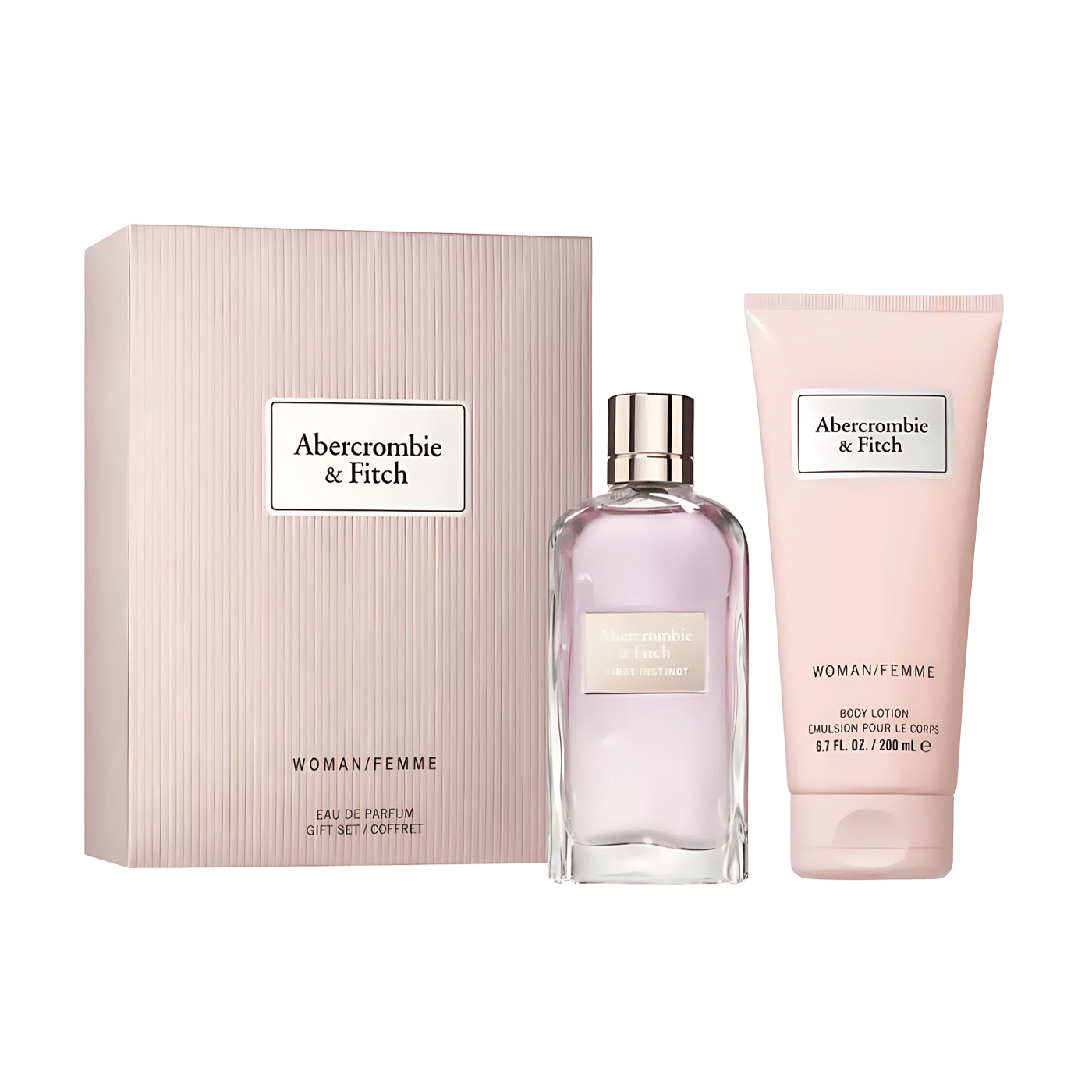 Парфумований набір жіночий Abercrombie &amp; Fitch First Instinct for Her (парфумована вода, 100 мл + лосьйон для тіла, 200 мл)