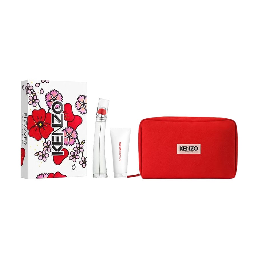 Уцінка! Парфумований набір жіночий Kenzo Flower by Kenzo (парфумована вода, 50 мл + молочко для тіла, 75 мл + косметичка)